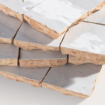 Bright White 2x2 Mosaic Zellige Tile by Riad Tile - view 3