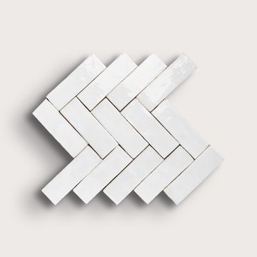 Bright White 2x6 Thin Bejmat Zellige Tile by Riad Tile - view 6