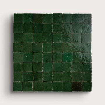 Emerald Green 2x2 Mosaic Zellige Tile by Riad Tile - view 2