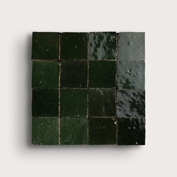 Forest Green 2x2 Mosaic Zellige Tile by Riad Tile