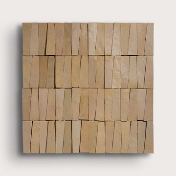 Glazed Clay 1x4 Trapezoid Mosaic Zellige Tile by Riad Tile - view 2