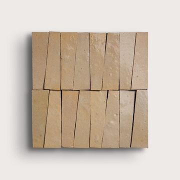 Glazed Clay 1x4 Trapezoid Mosaic Zellige Tile by Riad Tile