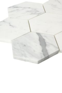 Italian Statuary 5 Inch Hexagon Marble | Honed by Riad Tile - view 2