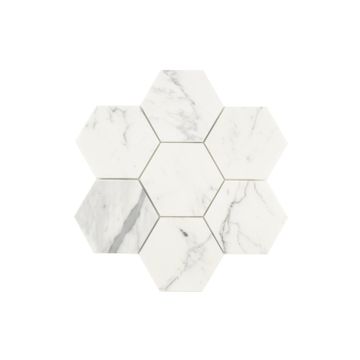 Italian Statuary 5 Inch Hexagon Marble | Honed by Riad Tile