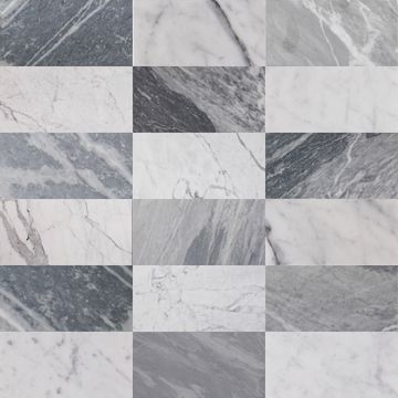 Italian Statuary & Bardiglio Grey Light 6x12 | Honed – Checkerboard Bundle by Riad Tile