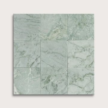 Mint Green 4x4 Marble Tile | Honed by Riad Tile - view 3