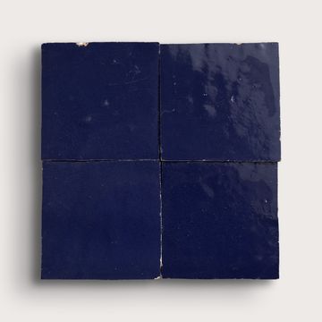 Moroccan Blue 4x4 Zellige Tile by Riad Tile