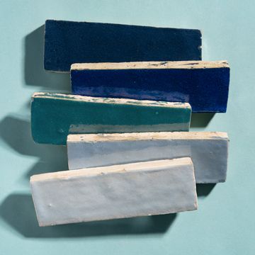 Pearl Blue 2x6 Thin Bejmat Zellige Tile by Riad Tile - view 5