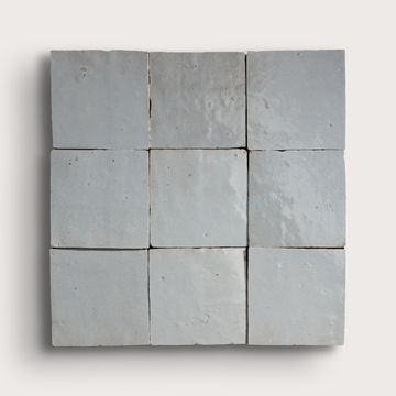 Pearl Blue 4x4 Zellige Tile by Riad Tile - view 4