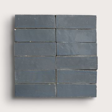 Sahara Mist Blue 2x6 Thin Bejmat Zellige Tile by Riad Tile