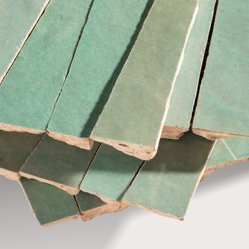 Sea Green 1x4 Trapezoid Mosaic Zellige Tile by Riad Tile - view 3