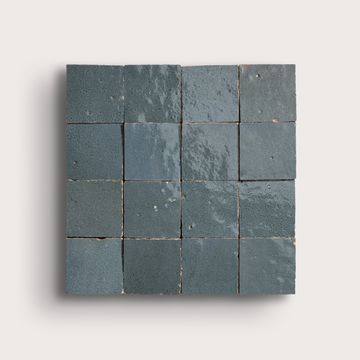 Steel Grey 2x2 Mosaic Zellige Tile by Riad Tile