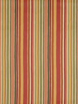 Coral Striped Print Fabric - Upholstery & Decor by Robert Allen