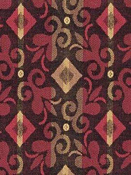 Diamond Scroll Garnet Upholstery Fabric | Armchairs by Robert Allen