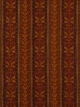 Ellis Claret Botanical Stripe Print Fabric by Robert Allen