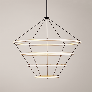 Halo | Chandelier - 4 Rings | Paul Loebach by Roll & Hill