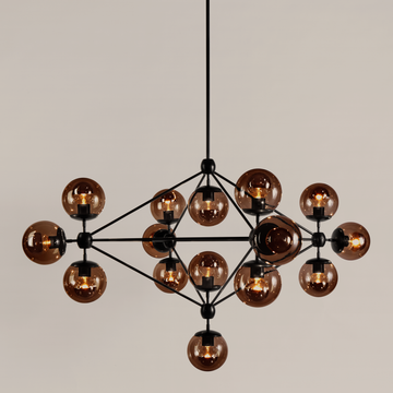 Modo | Chandelier - 4 Sided, 15 Globes | Jason Miller by Roll & Hill