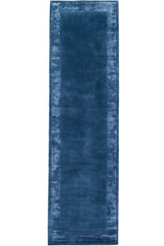 Silk Border Bay Blue Runner by The Rug Company