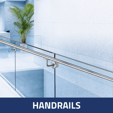 Handrails for glass balustrade by SADEV