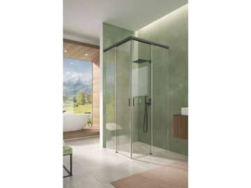 GOCCIA35 - Square corner glass shower cabin with sliding door _ saint-gobain by Saint Gobain - view 2