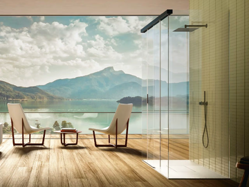 GOCCIA50 - Rectangular glass shower cabin with sliding door _ saint-gobain by Saint Gobain - view 3