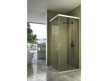 GOCCIA50 - Square corner glass shower cabin with sliding door _ saint-gobain by Saint Gobain - view 3