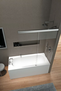 GOCCIA50 - Sliding glass bathtub wall panel _ saint-gobain by Saint Gobain - view 3