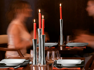 BAMBOO - Stainless steel candlestick by Sambonet - view 3
