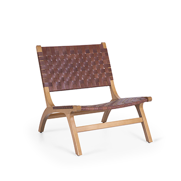 Coral Leather Armchair by Sandalyeci