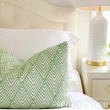 Avila Embroidery Green by Schumacher - view 4