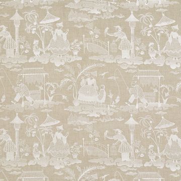 Bassano Embroidered Toile Linen by Schumacher