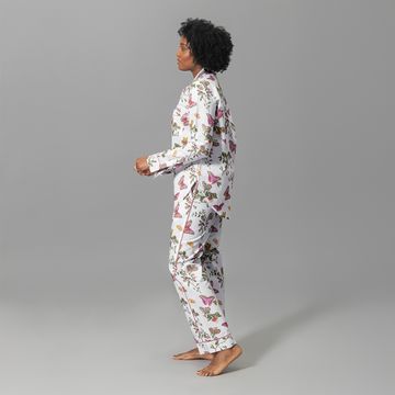 Baudin Butterfly Pajama Set Pink by Schumacher - view 2
