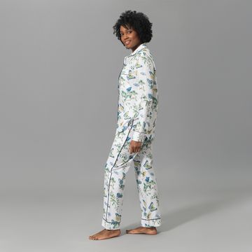 Baudin Butterfly Pajama Set Prussian Blue by Schumacher - view 2