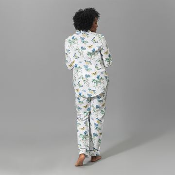Baudin Butterfly Pajama Set Prussian Blue by Schumacher - view 3