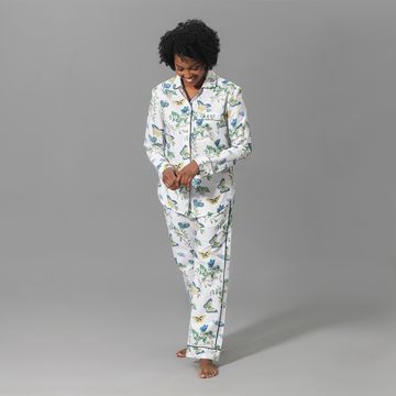 Baudin Butterfly Pajama Set Prussian Blue by Schumacher - view 4