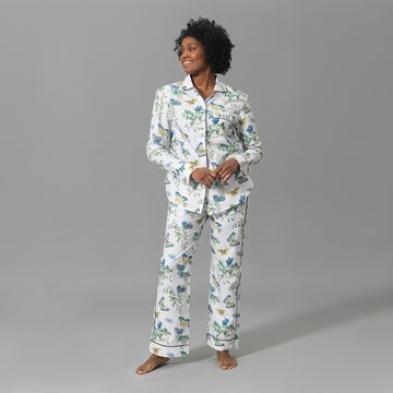 Baudin Butterfly Pajama Set Prussian Blue by Schumacher