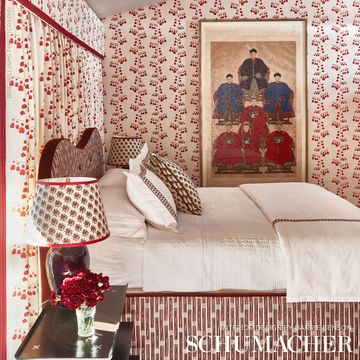 Bleeding Hearts Red by Schumacher - view 5