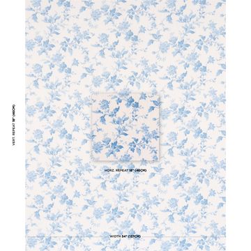 Blomslinga Blue And White by Schumacher - view 2