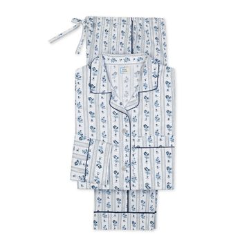 Cabanon Stripe Pajama Set Blue by Schumacher - view 5