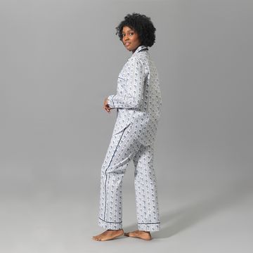 Cabanon Stripe Pajama Set Blue by Schumacher - view 2
