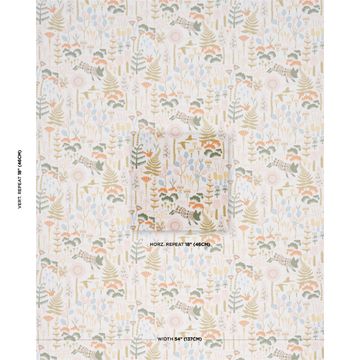 Hoppmosse Ivory And Multi by Schumacher - view 2