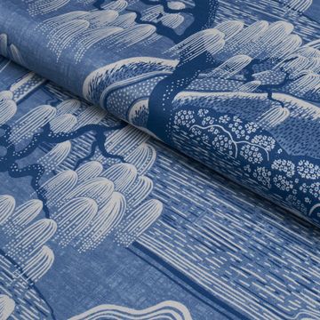 Indigo Garden Blue And White by Schumacher - view 4