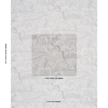 Indigo Garden Grey by Schumacher - view 2