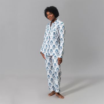 Joplin Pajama Set Mineral Blue by Schumacher - view 2