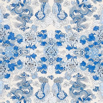 Magic Mountain Dragon Porcelain by Schumacher