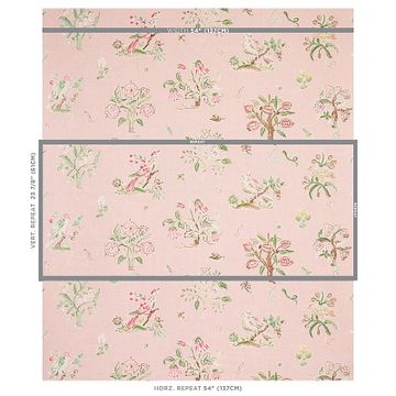 Magical Menagerie Blush by Schumacher - view 2