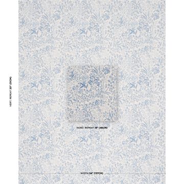 Nocturne Blue And White by Schumacher - view 2