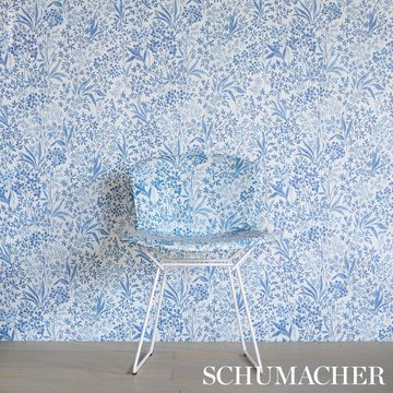 Nocturne Blue And White by Schumacher - view 4