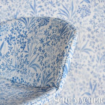 Nocturne Blue And White by Schumacher - view 5