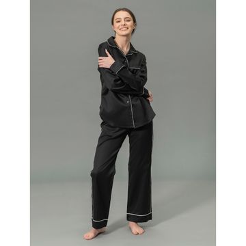Nocturne Pajama Set Black/bone by Schumacher - view 2